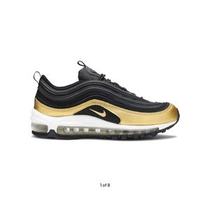 Nike air maxes 97 black and gold womens 6.5